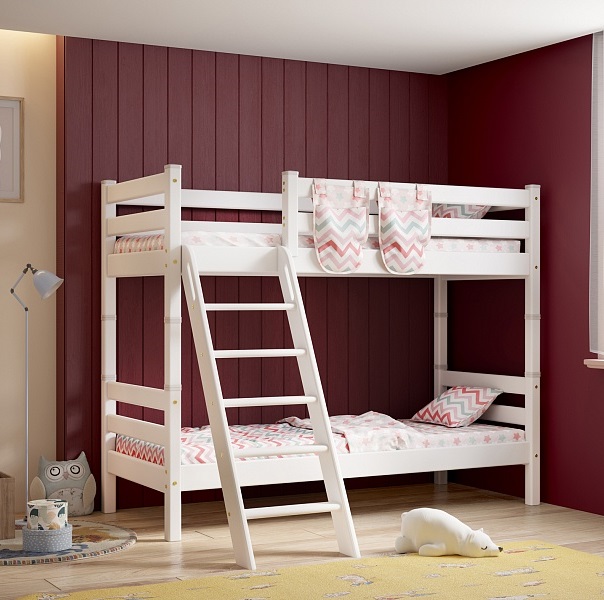 Кровать СОНЯ-10 духъярусная с наклонной лестницей